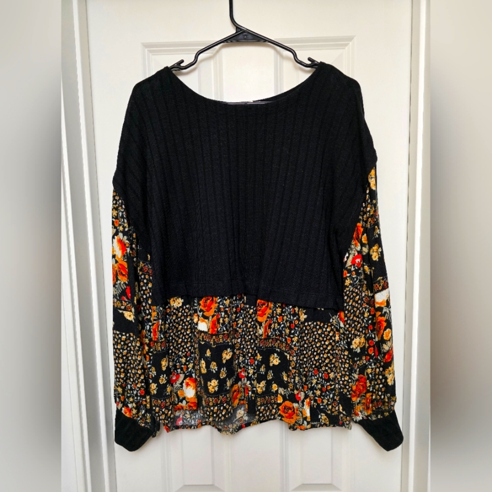 Maurices Long Sleeve Floral Top